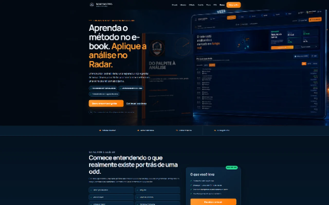 Plataforma de análise esportiva Radar das Odds